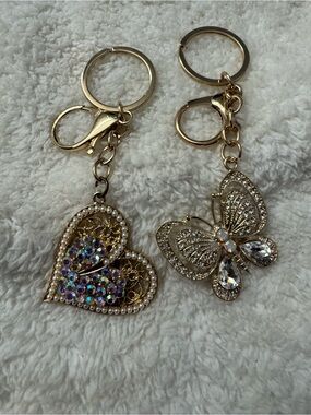 Heart & Butterfly Keychain
